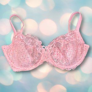 Victoria's Secret Lace Unlined Demi Bra Size 38DD